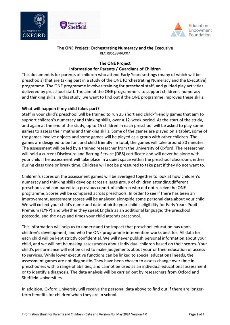 information sheet parents 24 25 images 0