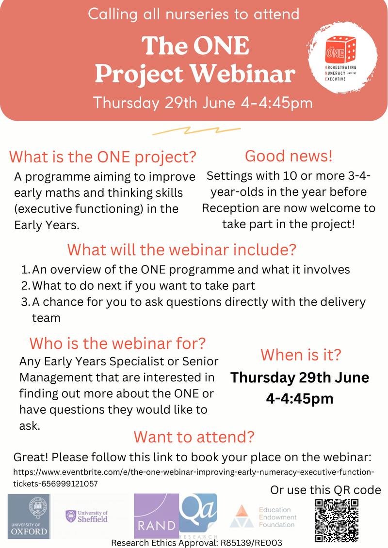 the one webinar flyer